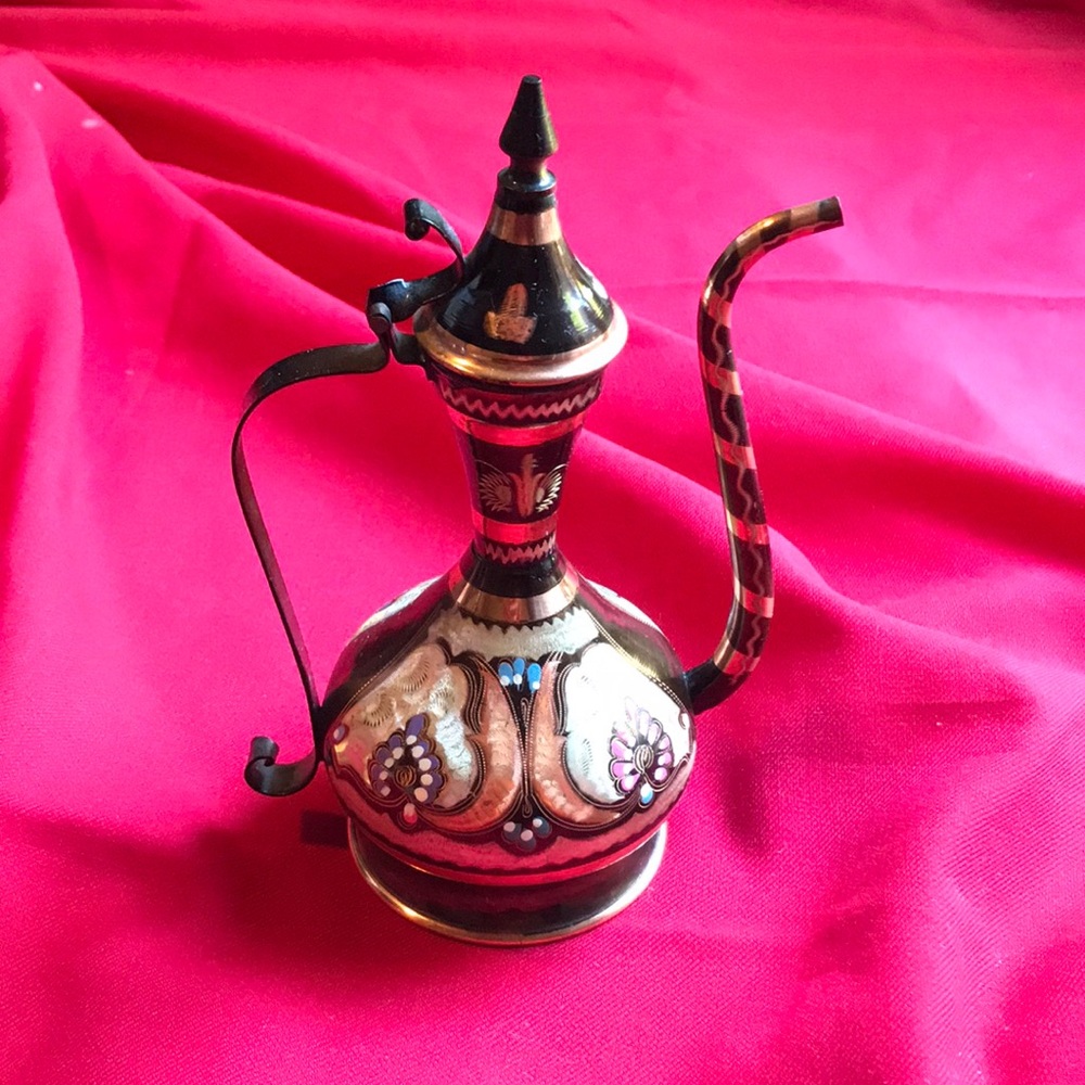 Hand Painted Copper pitcher